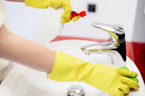 Earlscourt cleaner preparing a spotless room for clients
