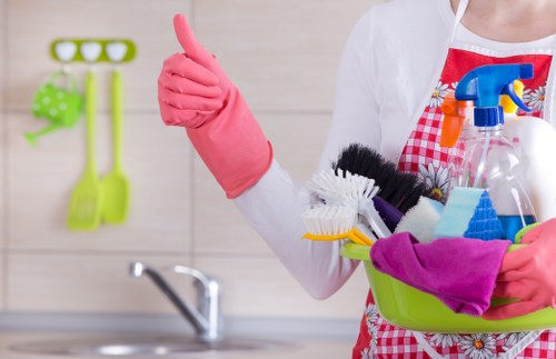 Local cleaners preparing a property for a one-time deep clean in Earlscourt