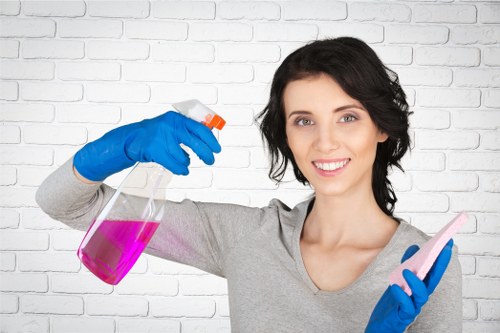 Cleaning team preparing a rental property for move out in Earlscourt